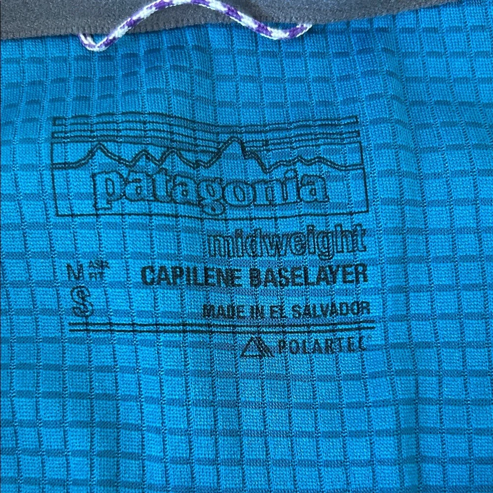 Patagonia Women's mid weight base layer set - bright blue - Picture 7 of 7